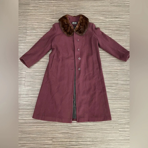 Vintage Forecaster Of Boston 100% Pure Wool Trench Coat For Women Size 9/10 - Picture 1 of 13